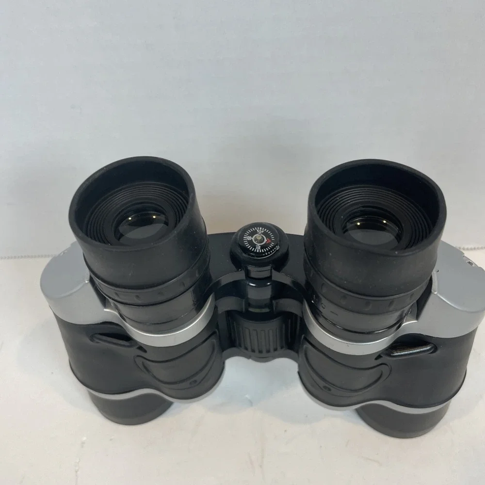 Bosch-Optikon Binoculars Black Silver Compass Outdoor Gear Case Caps